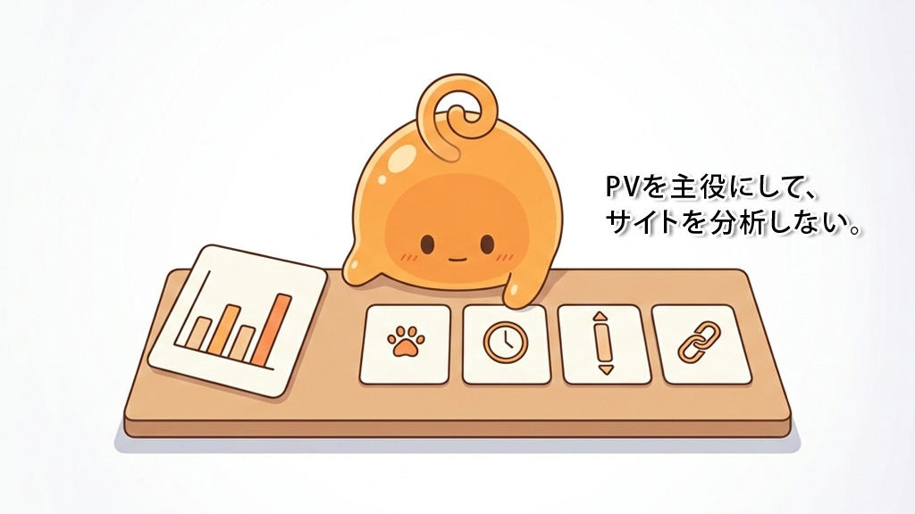 GA4PVをの分析でPVを主役から外す、のりてらスライム