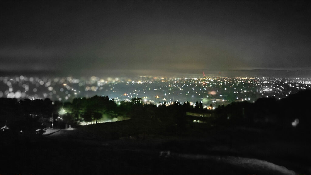 閑乗寺キャンプ場の夜景