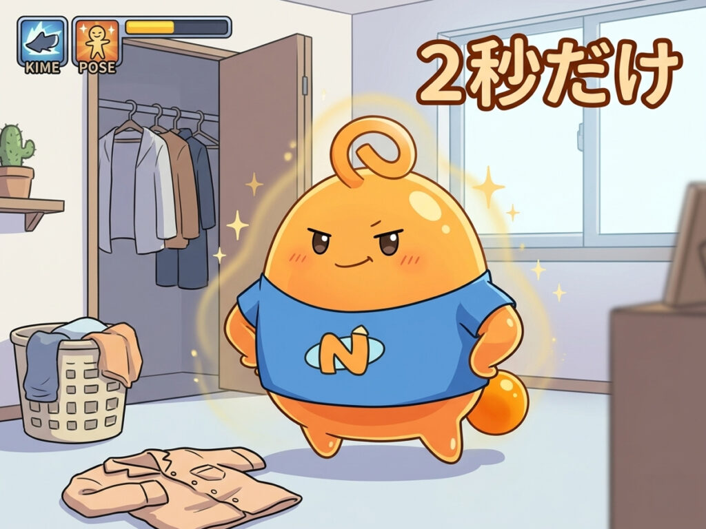 しんどい日に2秒だけ強いポーズをとるのりてらスライム
