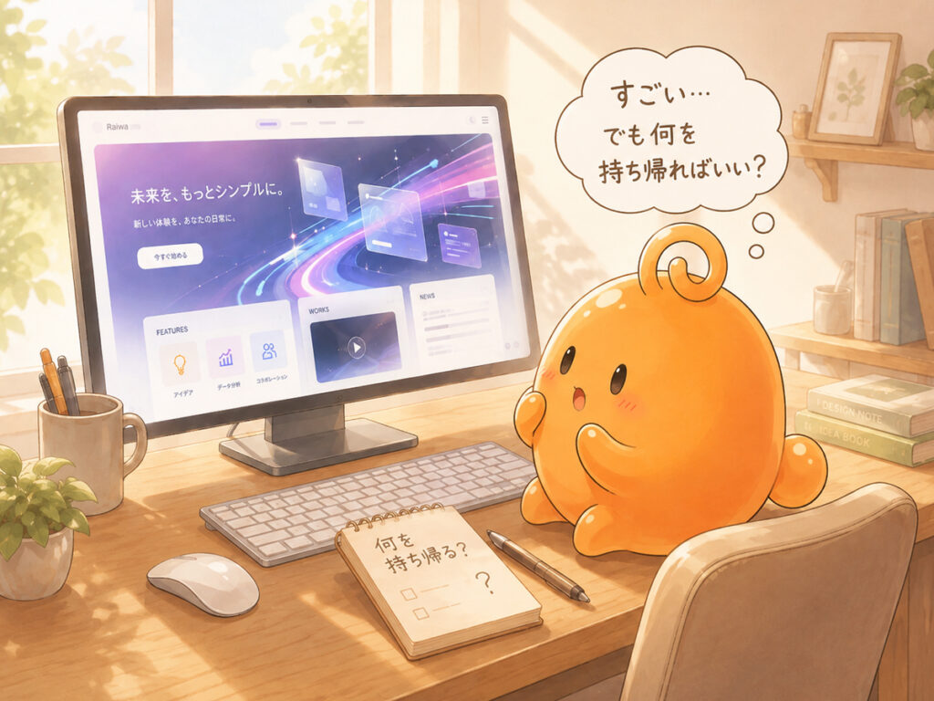 すごいWebサイトを見ても何を持ち帰ればいいか迷うのりてらスライム
