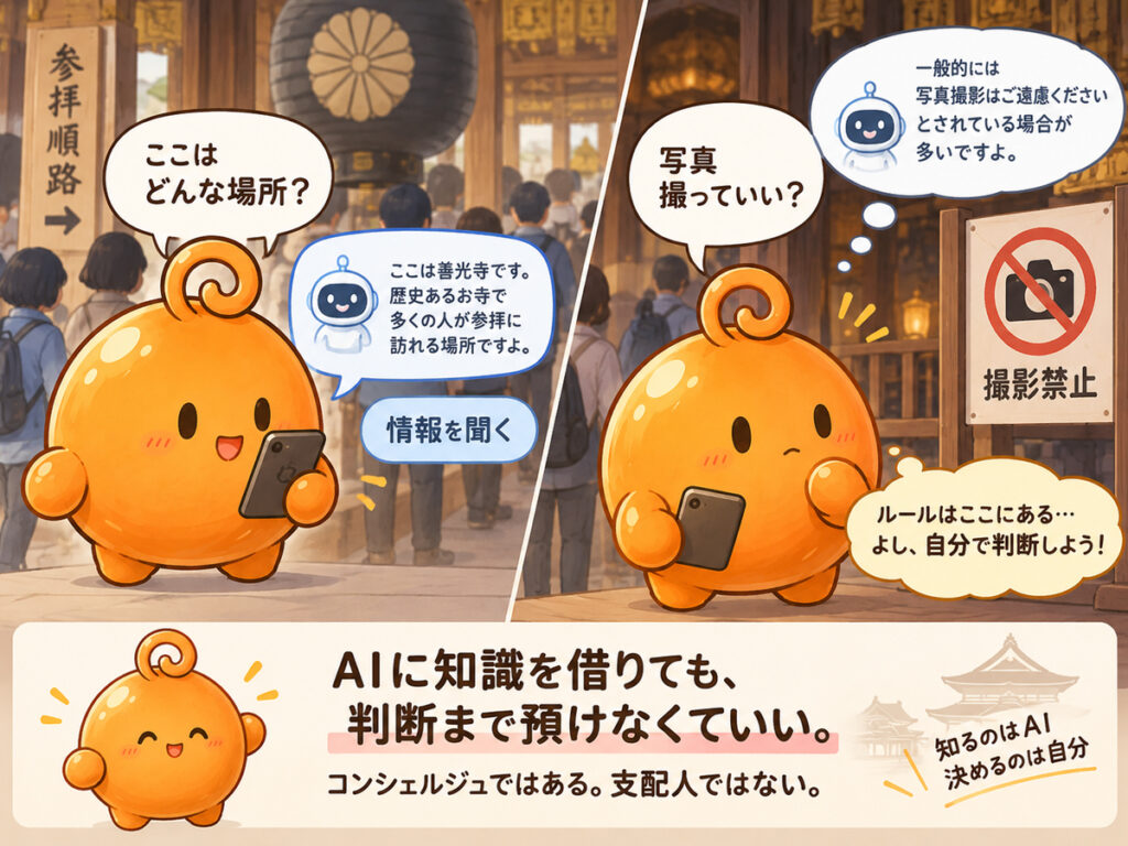 AIに知識を借りても、判断まで預けなくていい。